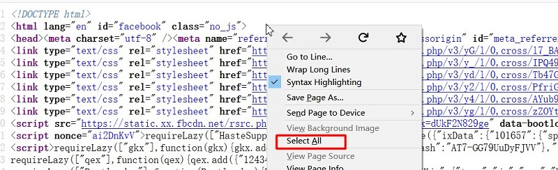 select all